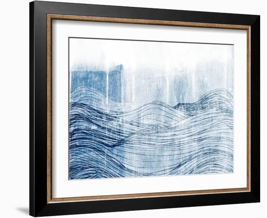 Indigo Waves II-Jarman Fagalde-Framed Art Print