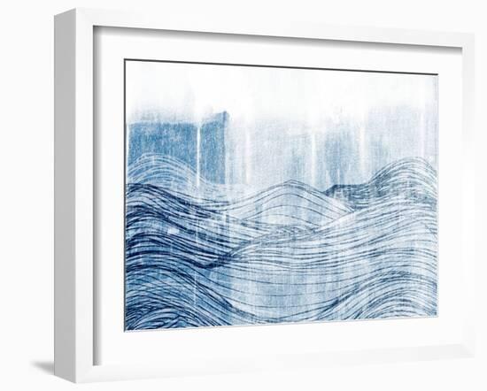 Indigo Waves II-Jarman Fagalde-Framed Art Print