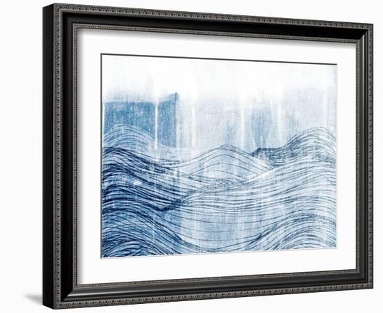 Indigo Waves II-Jarman Fagalde-Framed Art Print