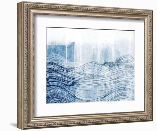 Indigo Waves II-Jarman Fagalde-Framed Art Print