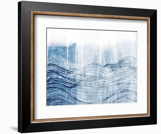 Indigo Waves II-Jarman Fagalde-Framed Art Print