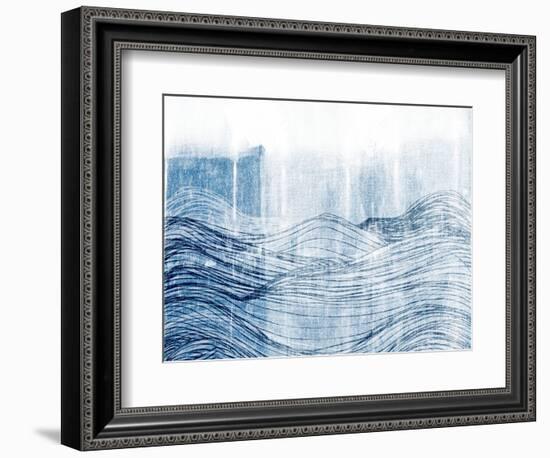 Indigo Waves II-Jarman Fagalde-Framed Art Print