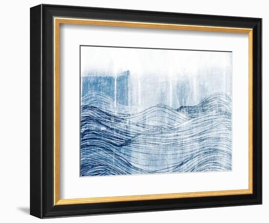 Indigo Waves II-Jarman Fagalde-Framed Premium Giclee Print