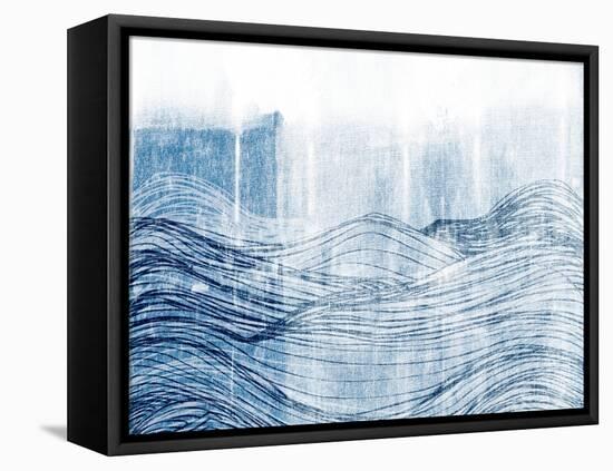 Indigo Waves II-Jarman Fagalde-Framed Stretched Canvas