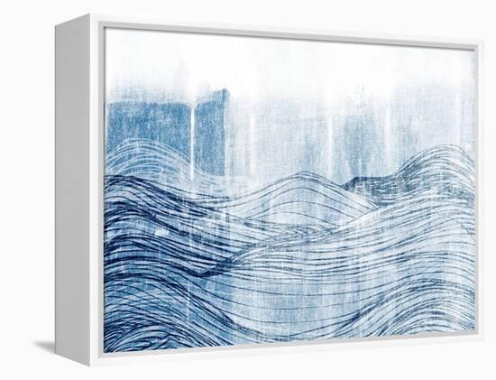 Indigo Waves II-Jarman Fagalde-Framed Stretched Canvas