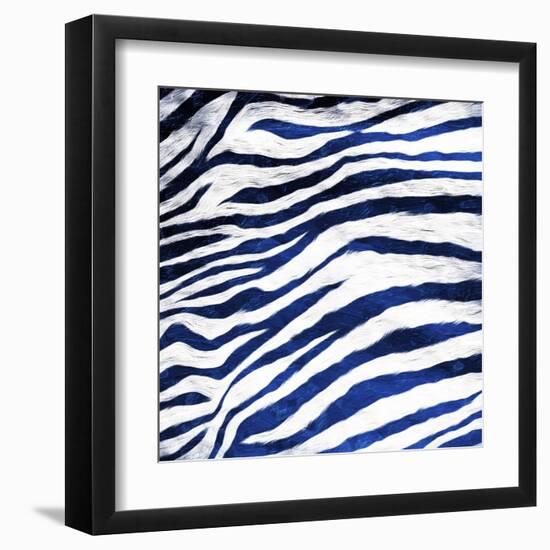 Indigo Zebra-Milli Villa-Framed Art Print