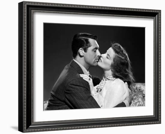 Indiscretions THE PHILADELPHIA STORY by George Cukor with Cary Grant and Katharine Hepburn, 1940 (b-null-Framed Photo