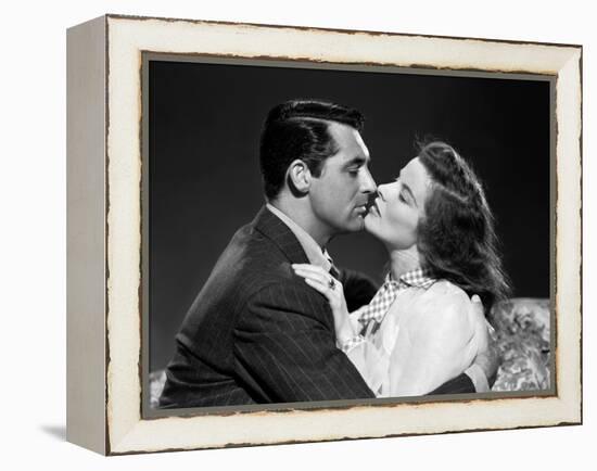 Indiscretions THE PHILADELPHIA STORY by George Cukor with Cary Grant and Katharine Hepburn, 1940 (b-null-Framed Stretched Canvas