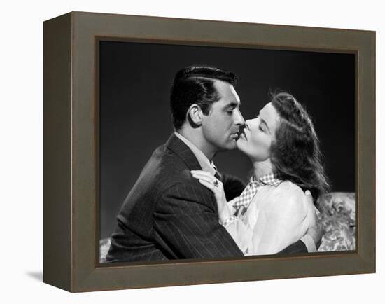 Indiscretions THE PHILADELPHIA STORY by George Cukor with Cary Grant and Katharine Hepburn, 1940 (b-null-Framed Stretched Canvas