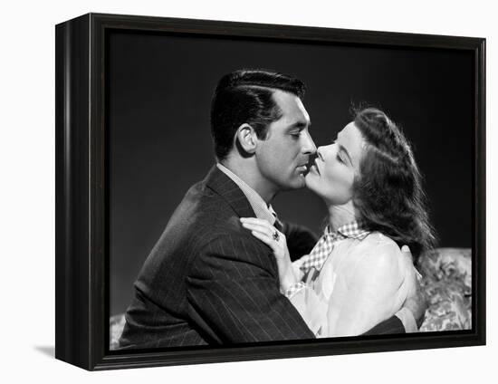 Indiscretions THE PHILADELPHIA STORY by George Cukor with Cary Grant and Katharine Hepburn, 1940 (b-null-Framed Stretched Canvas