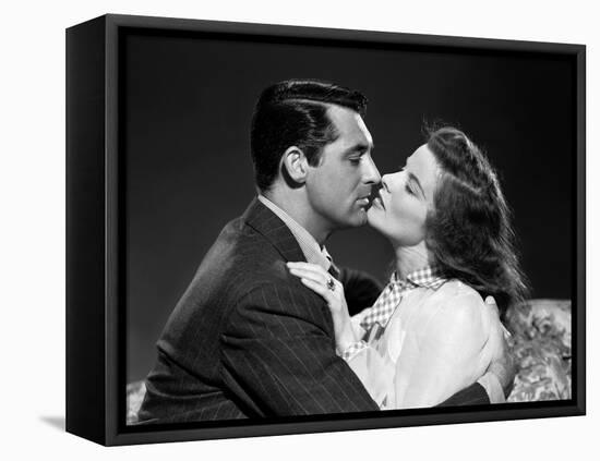 Indiscretions THE PHILADELPHIA STORY by George Cukor with Cary Grant and Katharine Hepburn, 1940 (b-null-Framed Stretched Canvas