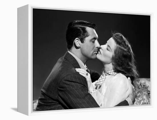 Indiscretions THE PHILADELPHIA STORY by George Cukor with Cary Grant and Katharine Hepburn, 1940 (b-null-Framed Stretched Canvas