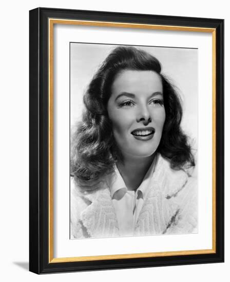 Indiscretions The Philadelphia Story by GeorgeCukor with Katharine Hepburn, 1940 (b/w photo)-null-Framed Photo