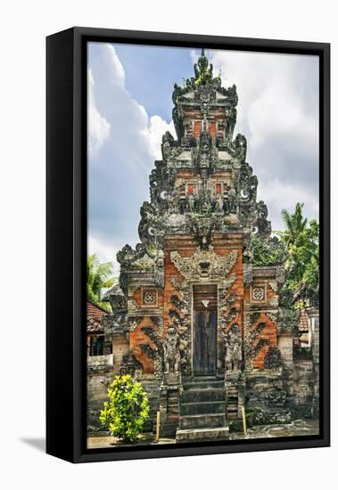 Indonesia, Bali, Batu Bulan. a Private Hindu Familys Shrine.-Nigel Pavitt-Framed Premier Image Canvas