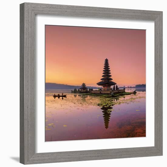 Indonesia, Bali, Bedugul, Pura Ulun Danau Bratan Temple on Lake Bratan-Michele Falzone-Framed Photographic Print