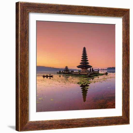 Indonesia, Bali, Bedugul, Pura Ulun Danau Bratan Temple on Lake Bratan-Michele Falzone-Framed Photographic Print