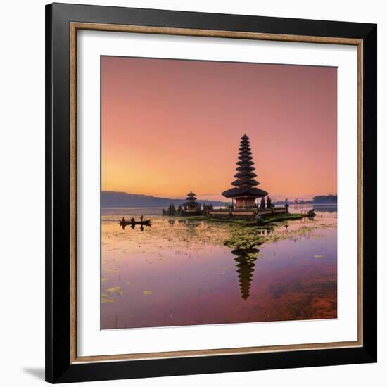 Indonesia, Bali, Bedugul, Pura Ulun Danau Bratan Temple on Lake Bratan-Michele Falzone-Framed Photographic Print