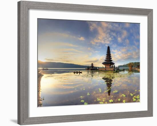 Indonesia, Bali, Bedugul, Pura Ulun Danau Bratan Temple on Lake Bratan-Michele Falzone-Framed Photographic Print