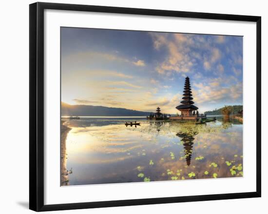 Indonesia, Bali, Bedugul, Pura Ulun Danau Bratan Temple on Lake Bratan-Michele Falzone-Framed Photographic Print