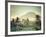 Indonesia, Bali, East Bali, Amlapura, Rice Fields and Gunung Agung Volcano-Michele Falzone-Framed Photographic Print