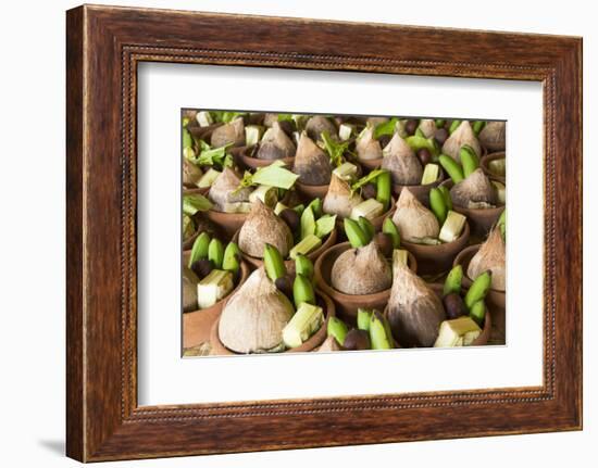 Indonesia, Bali. Offerings in a Bowl for Festivals on Bali Island-Emily Wilson-Framed Photographic Print