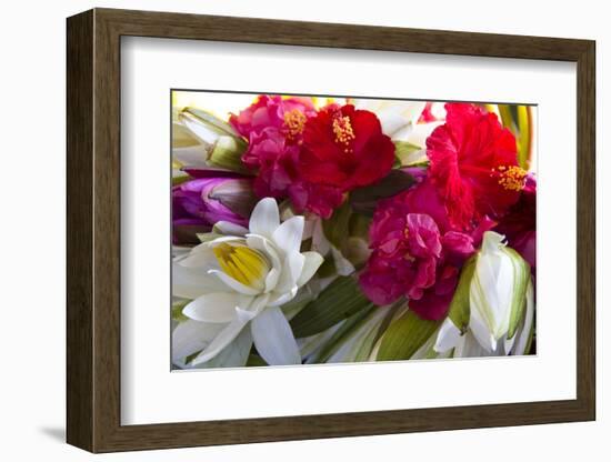 Indonesia, Bali. Outdoor Flower Market-Emily Wilson-Framed Photographic Print