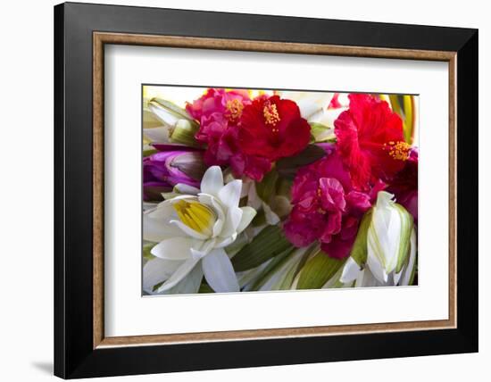 Indonesia, Bali. Outdoor Flower Market-Emily Wilson-Framed Photographic Print