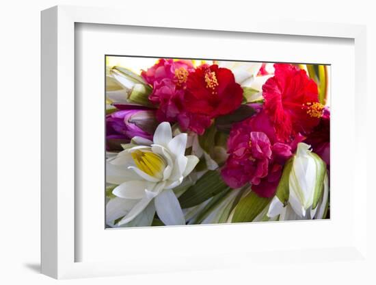 Indonesia, Bali. Outdoor Flower Market-Emily Wilson-Framed Photographic Print