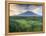 Indonesia, Bali, Redang, View of Rice Terraces and Gunung Agung Volcano-Michele Falzone-Framed Premier Image Canvas