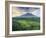 Indonesia, Bali, Redang, View of Rice Terraces and Gunung Agung Volcano-Michele Falzone-Framed Photographic Print