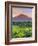 Indonesia, Bali, Redang, View of Rice Terraces and Gunung Agung Volcano-Michele Falzone-Framed Photographic Print