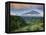 Indonesia, Bali, Rendang Rice Terraces and Gunung Agung Volcano-Michele Falzone-Framed Premier Image Canvas