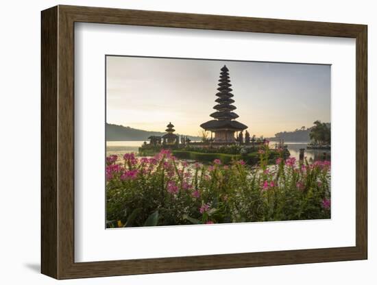 Indonesia, Bali. Sunrise, Ulun Danu Temple in Lake Bratan-Emily Wilson-Framed Photographic Print