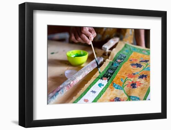 Indonesia, Bali. Traditional handicraft village of Tohpati specializing in hand made batik fabric.-Cindy Miller Hopkins-Framed Photographic Print