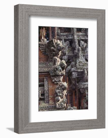 Indonesia, Bali, Ubud, Carvings in Temple in Monkey Forest Sanctuary-Paul Souders-Framed Photographic Print