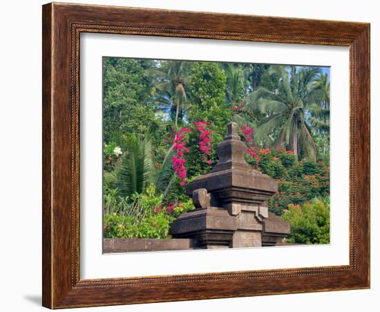 Indonesia, Bali, Ubud. Inside the Hindu temple, Pura Tirta Empul, the water temple.-Julie Eggers-Framed Photographic Print