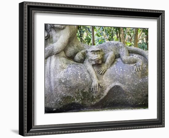 Indonesia, Bali, Ubud. Statue in Bali Sacred Monkey Forest.-Julie Eggers-Framed Photographic Print