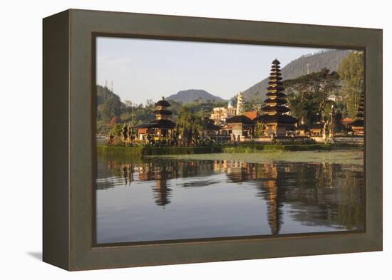 Indonesia, Bali. Water Temple Complex, Ulun Danu Temple in Lake Bratan-Emily Wilson-Framed Premier Image Canvas