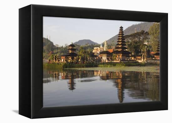 Indonesia, Bali. Water Temple Complex, Ulun Danu Temple in Lake Bratan-Emily Wilson-Framed Premier Image Canvas