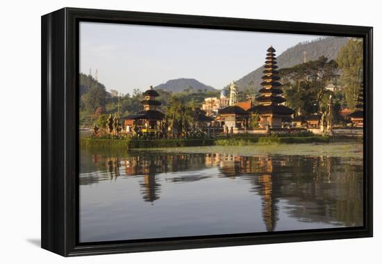 Indonesia, Bali. Water Temple Complex, Ulun Danu Temple in Lake Bratan-Emily Wilson-Framed Premier Image Canvas