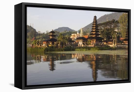 Indonesia, Bali. Water Temple Complex, Ulun Danu Temple in Lake Bratan-Emily Wilson-Framed Premier Image Canvas