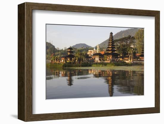 Indonesia, Bali. Water Temple Complex, Ulun Danu Temple in Lake Bratan-Emily Wilson-Framed Photographic Print