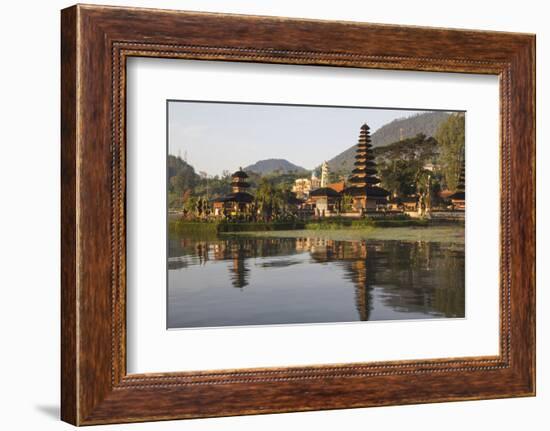 Indonesia, Bali. Water Temple Complex, Ulun Danu Temple in Lake Bratan-Emily Wilson-Framed Photographic Print