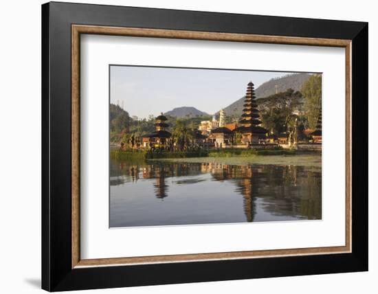 Indonesia, Bali. Water Temple Complex, Ulun Danu Temple in Lake Bratan-Emily Wilson-Framed Photographic Print