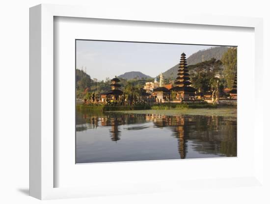 Indonesia, Bali. Water Temple Complex, Ulun Danu Temple in Lake Bratan-Emily Wilson-Framed Photographic Print