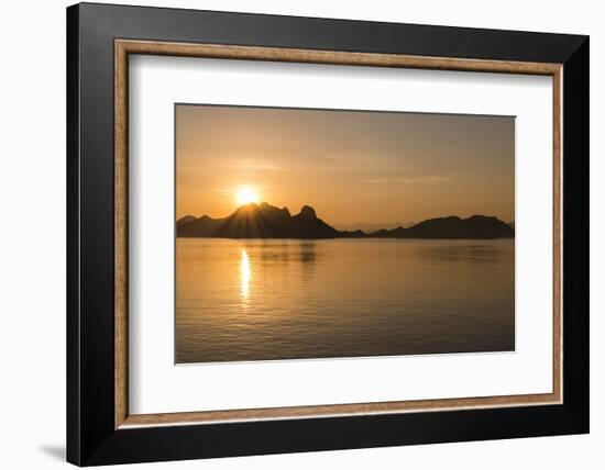 Indonesia, Komodo Island. Komodo National Park. Sunrise over the Suva Sea and Komodo Island-Cindy Miller Hopkins-Framed Photographic Print