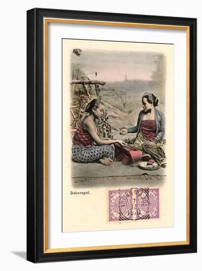 Indonesian Game of Chance-null-Framed Art Print