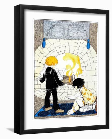 Indoor Pasttimes - Child Life-Billie E. Waddell-Framed Giclee Print