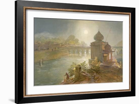 Indore, from 'India Ancient and Modern', 1867 (Colour Litho)-William 'Crimea' Simpson-Framed Giclee Print