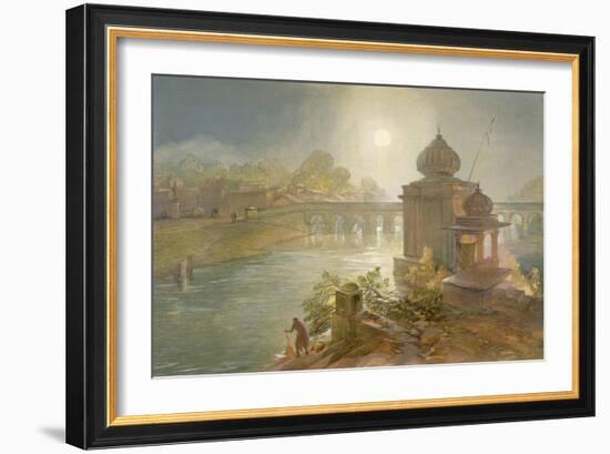 Indore, from 'India Ancient and Modern', 1867 (Colour Litho)-William 'Crimea' Simpson-Framed Giclee Print